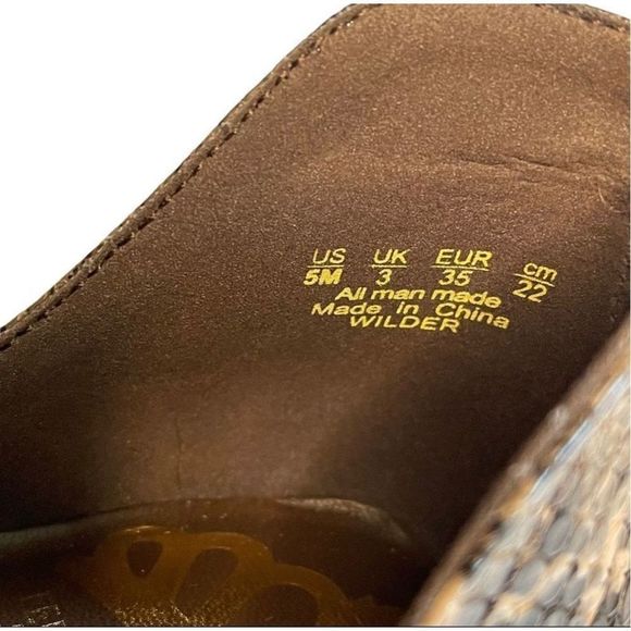 FERGALICIOUS | Wilder Womens Snakeskin Animal Print Ankle Boots Coffee Sz 5 NWT - Picture 8 of 9